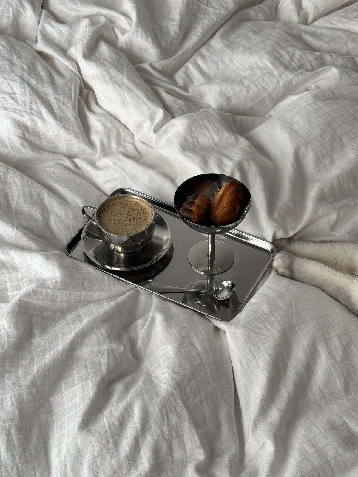 Coffee in bed — personal lifestyle photography